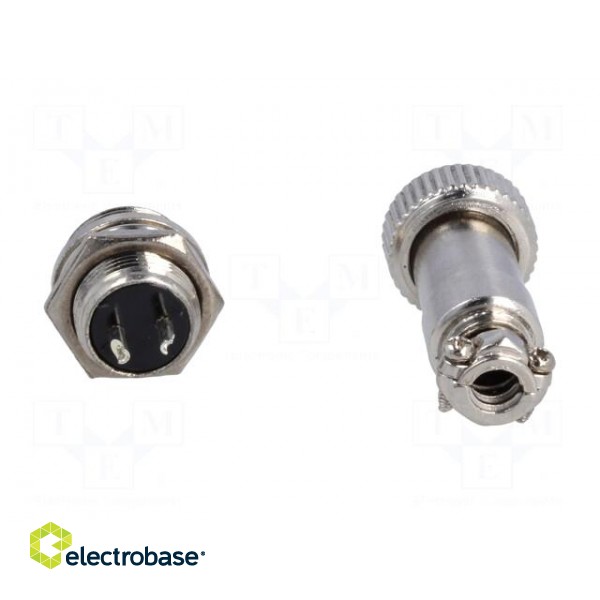 Socket,plug | microphone MINI | male,female | PIN: 2 | MINI | soldering image 5