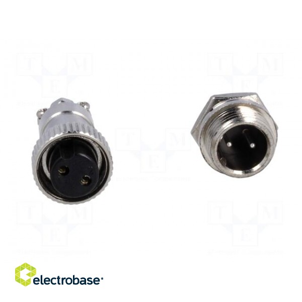 Socket,plug | microphone MINI | male,female | PIN: 2 | MINI | soldering image 9