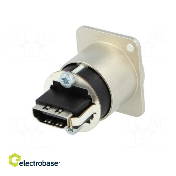 Adapter | HDMI socket x2 | shielded | gold-plated | Colour: silver фото 6