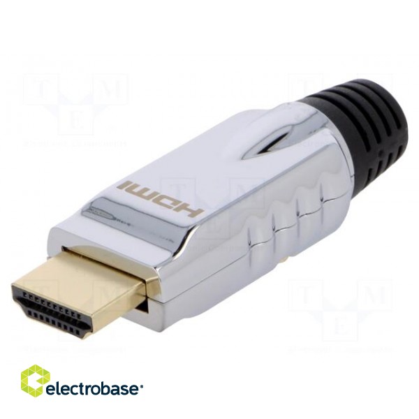 Connector: HDMI | plug | male | gold-plated | for cable | straight фото 1