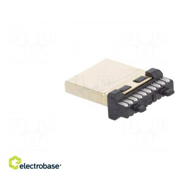 Connector: HDMI | plug | PIN: 19 | gold flash | for cable image 4