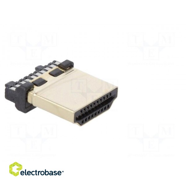 Connector: HDMI | plug | PIN: 19 | gold flash | for cable фото 8