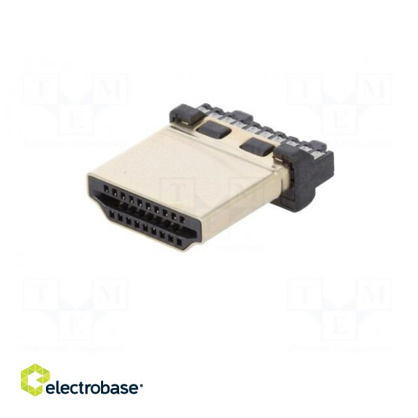 Connector: HDMI | plug | PIN: 19 | gold flash | for cable фото 2