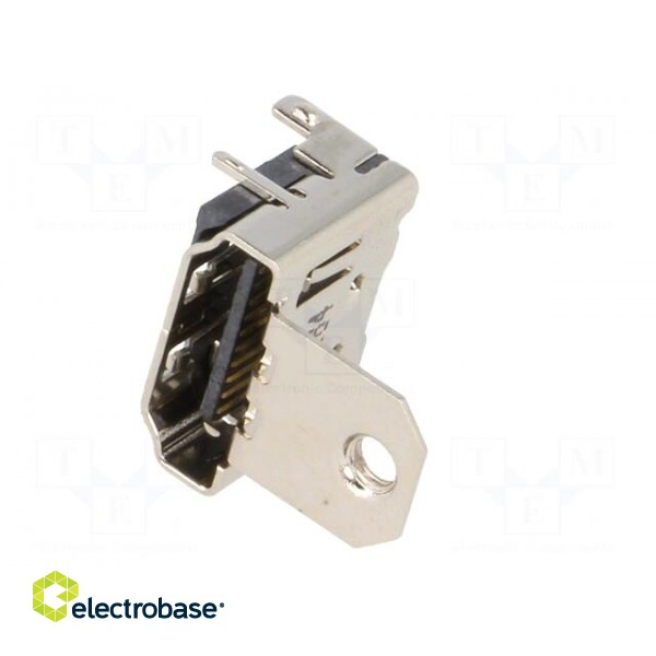 Connector: HDMI | socket | with holder | PIN: 19 | gold-plated | SMT image 2