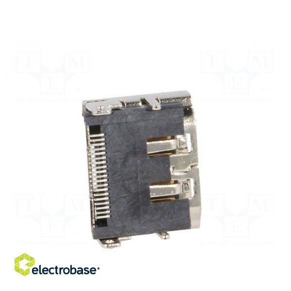 Connector: HDMI | socket | with holder | PIN: 19 | gold-plated | SMT фото 7