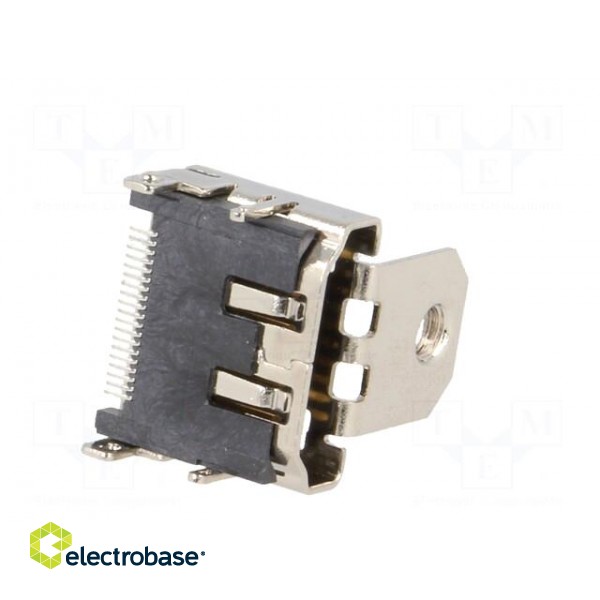 Connector: HDMI | socket | with holder | PIN: 19 | gold-plated | SMT фото 8