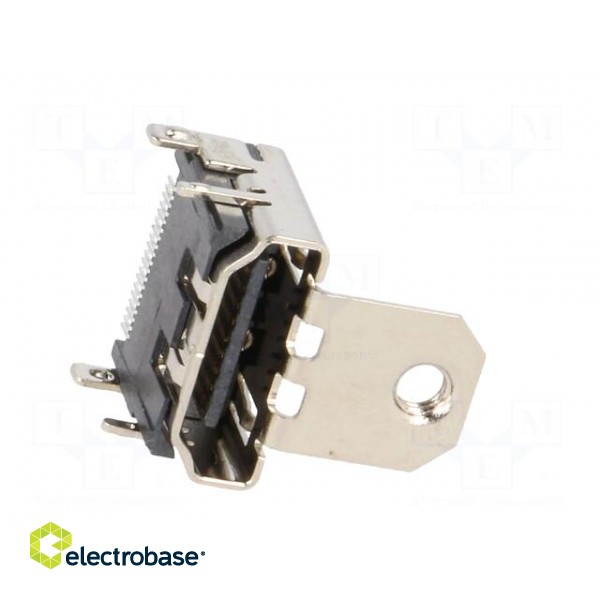 Connector: HDMI | socket | with holder | PIN: 19 | gold-plated | SMT image 9