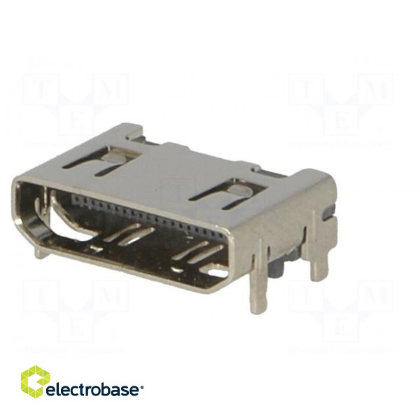 Connector: mini HDMI | socket | with locating post | PIN: 19 | SMT image 2