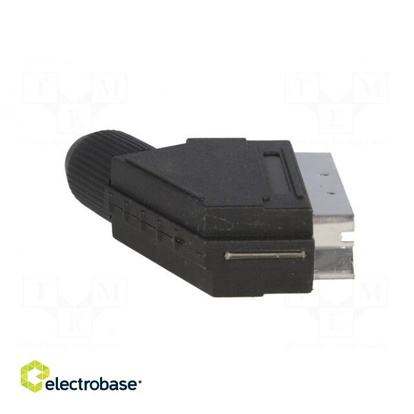 Connector: SCART | plug | male | for cable | angled фото 7