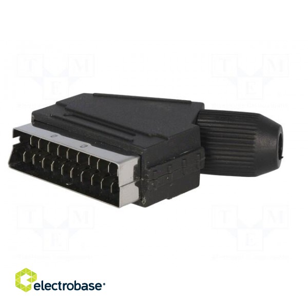 Connector: SCART | plug | male | for cable | angled фото 2