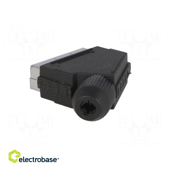 Connector: SCART | plug | male | for cable | angled image 4