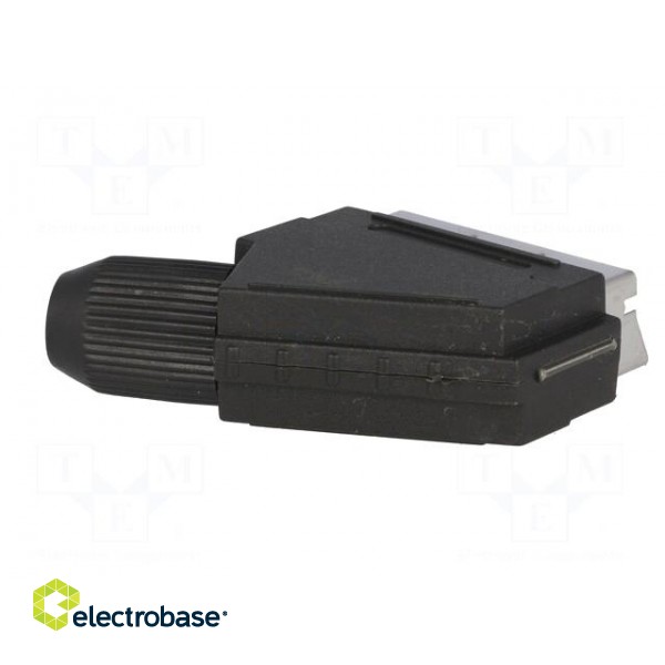 Connector: SCART | plug | male | for cable | angled image 6