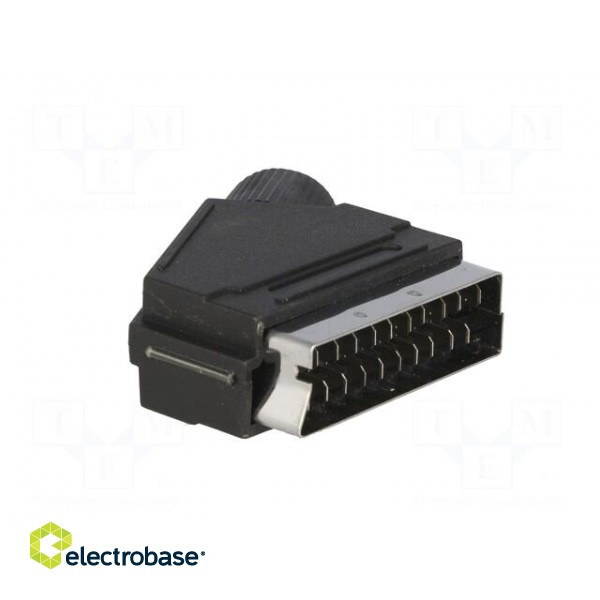 Connector: SCART | plug | male | for cable | angled фото 8