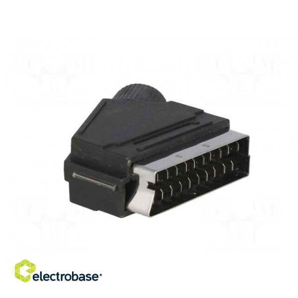 Connector: SCART | plug | male | for cable | angled image 8