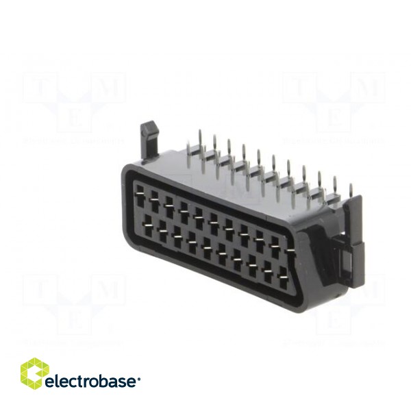 Connector: SCART | socket | female | for panel mounting | angled 90° фото 2