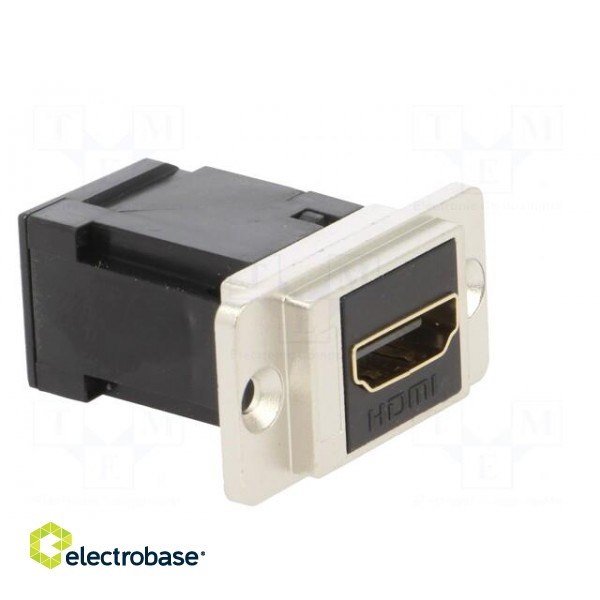 Coupler | HDMI socket,both sides | DUALSLIM | gold-plated | 29mm фото 8