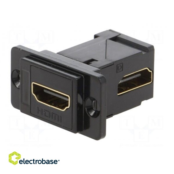 Coupler | HDMI socket,both sides | DUALSLIM | gold-plated | 29mm фото 2