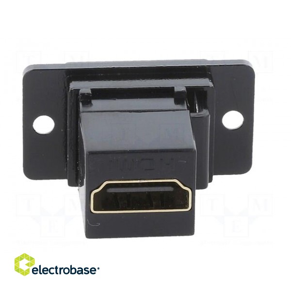 Coupler | HDMI socket,both sides | DUALSLIM | gold-plated | 29mm image 5