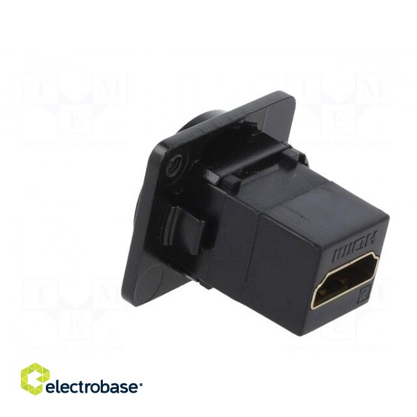 Coupler | HDMI socket,both sides | FT | gold-plated | 19x24mm image 4