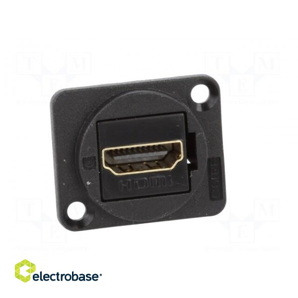 Coupler | HDMI socket,both sides | FT | gold-plated | 19x24mm фото 9