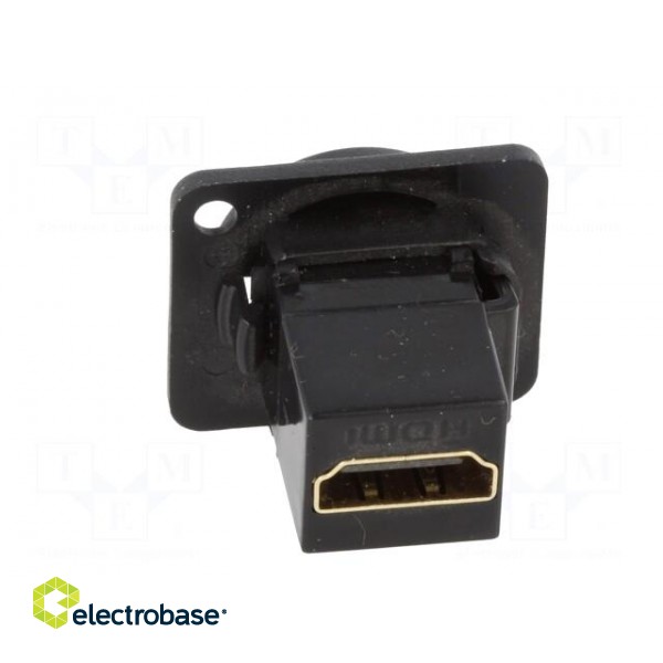 Coupler | HDMI socket,both sides | FT | gold-plated | 19x24mm фото 5