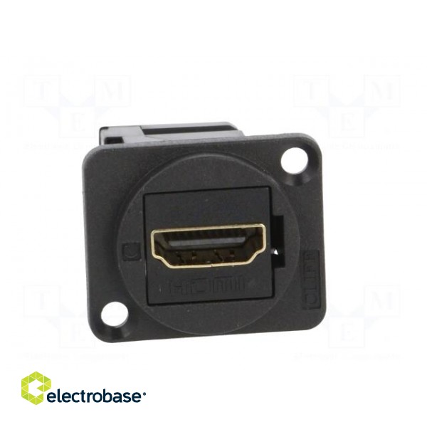 Coupler | HDMI socket,both sides | FT | gold-plated | 19x24mm | angled image 9