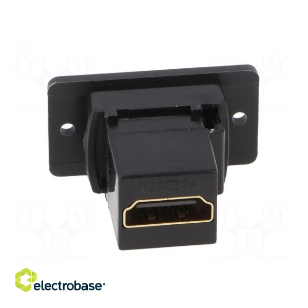 Coupler | HDMI socket,both sides | SLIM | gold-plated | 29mm paveikslėlis 5