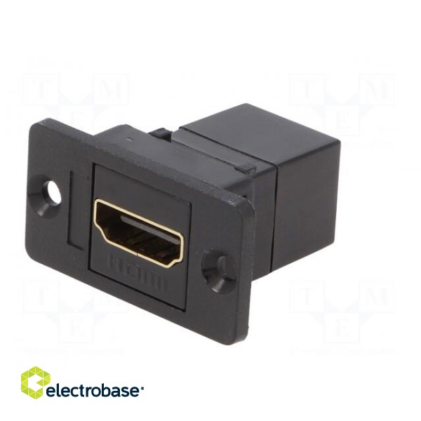 Coupler | HDMI socket,both sides | SLIM | gold-plated | 29mm image 2