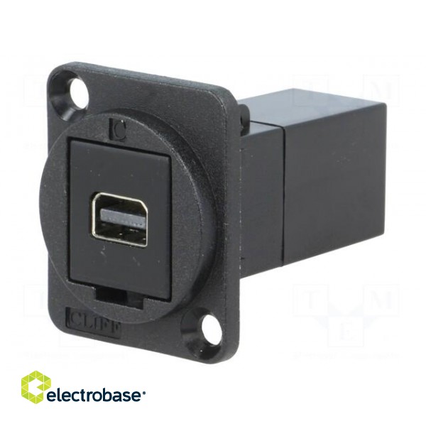 Coupler | Mini DisplayPort socket,both sides | FT | 19x24mm image 1
