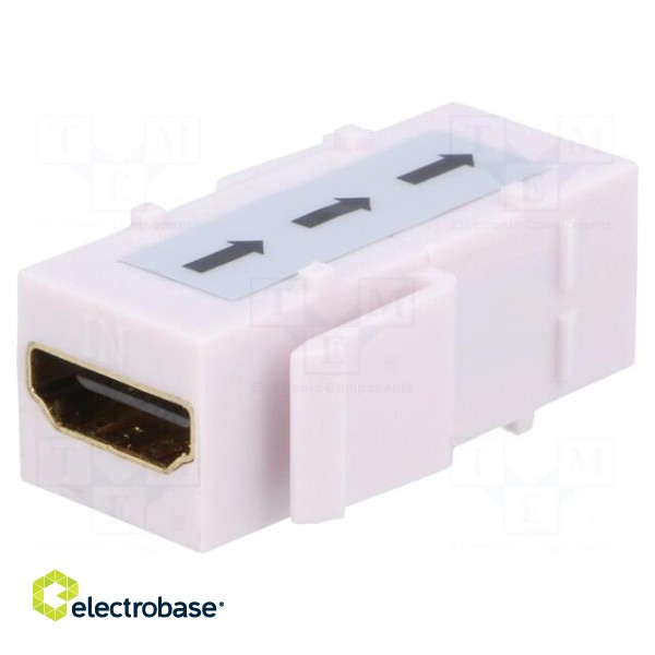 Coupler | socket | female x2 | HDMI socket x2 | Keystone,repeater image 1