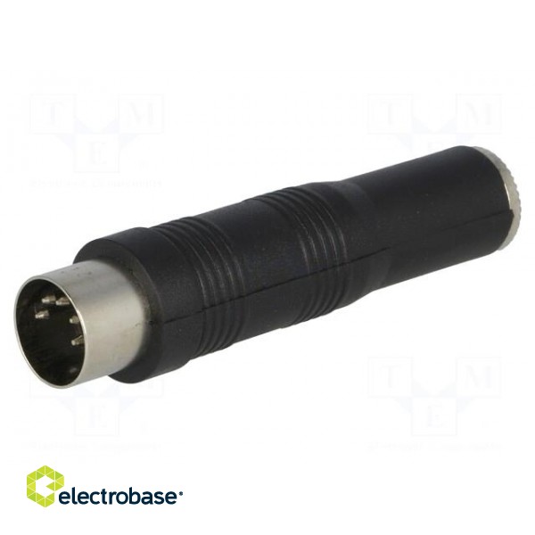 Adapter | DIN 5pin plug,Jack 6.35mm socket | stereo,180° | PIN: 5 фото 1