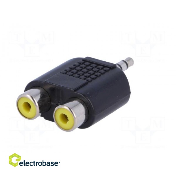 Adapter | Jack 3.5mm plug,RCA socket x2 | stereo image 2