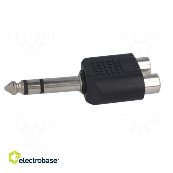 Adapter | Jack 6.35mm plug,RCA socket x2 | stereo фото 7