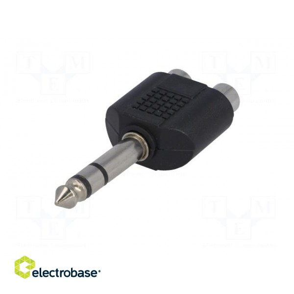 Adapter | Jack 6.35mm plug,RCA socket x2 | stereo фото 6