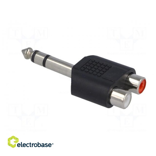 Adapter | Jack 6,3mm plug,RCA socket x2 | stereo image 8