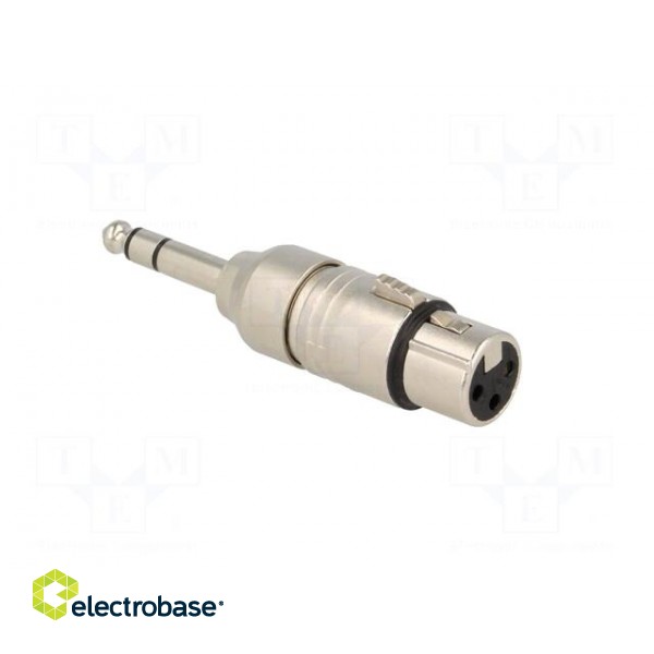 Adapter | Jack 6.35mm plug,XLR female | stereo | PIN: 3 фото 8