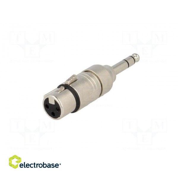 Adapter | Jack 6.35mm plug,XLR female | stereo | PIN: 3 image 2