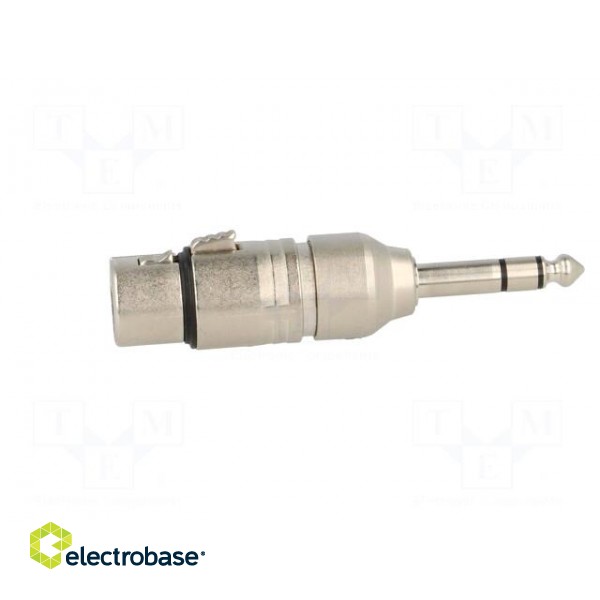 Adapter | Jack 6.35mm plug,XLR female | stereo | PIN: 3 image 3