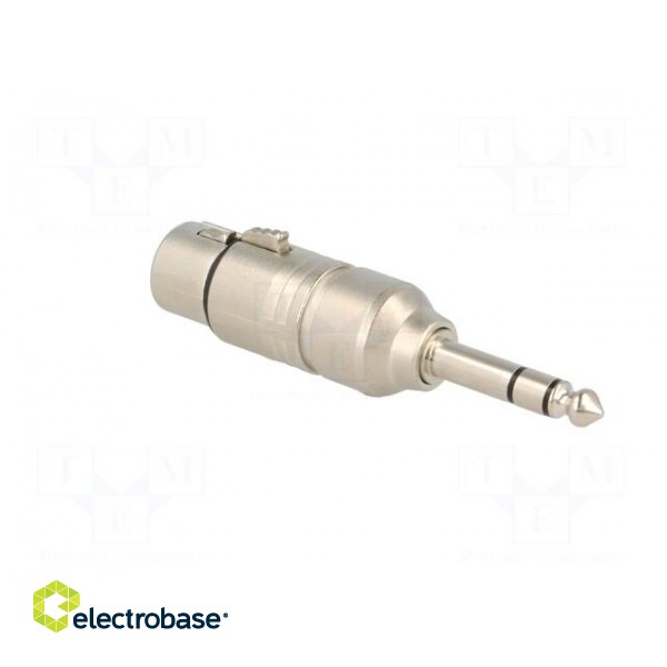 Adapter | Jack 6.35mm plug,XLR female | stereo | PIN: 3 фото 4