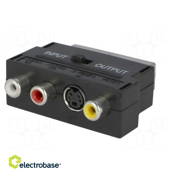 Adapter | RCA socket x3,SCART plug,SVHS socket 4pin paveikslėlis 2