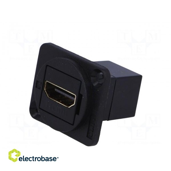 Coupler | HDMI socket,both sides | shielded | XLR standard | 19x24mm image 2