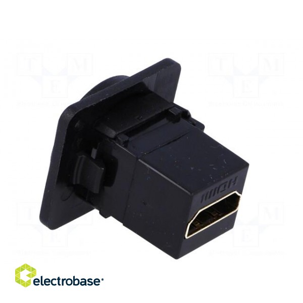 Coupler | HDMI socket,both sides | shielded | XLR standard | 19x24mm image 4