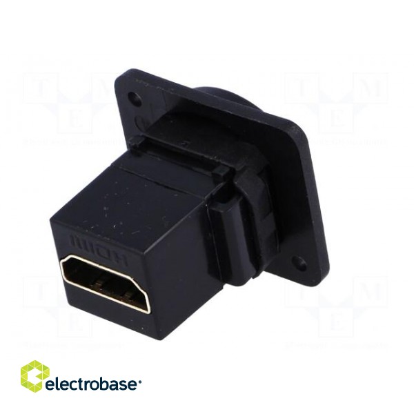 Coupler | HDMI socket,both sides | shielded | Case: XLR standard image 6