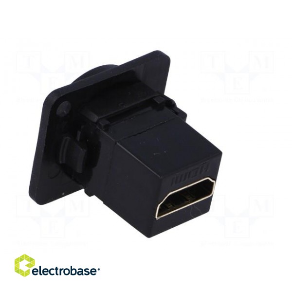 Coupler | HDMI socket,both sides | shielded | XLR standard | 19x24mm image 4