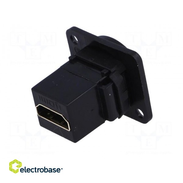 Coupler | HDMI socket,both sides | shielded | Case: XLR standard paveikslėlis 6