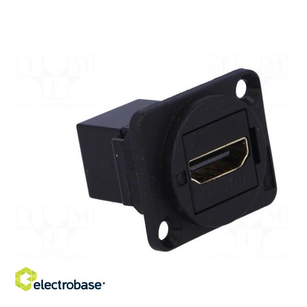 Coupler | HDMI socket,both sides | shielded | Case: XLR standard paveikslėlis 8