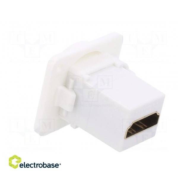 Coupler | HDMI socket,both sides | XLR standard | 19x24mm | FT paveikslėlis 4