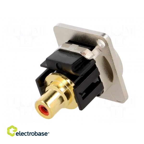 Coupler | RCA socket,both sides | Case: XLR standard | 19x24mm paveikslėlis 6