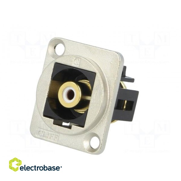 Coupler | RCA socket,both sides | Case: XLR standard | 19x24mm paveikslėlis 2