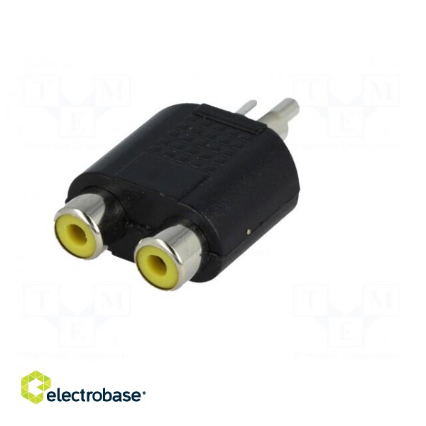 T adapter | RCA socket x2,RCA plug | mono image 2